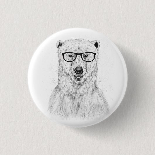 Geek draagt ronde button 3,2 cm (Voorkant)