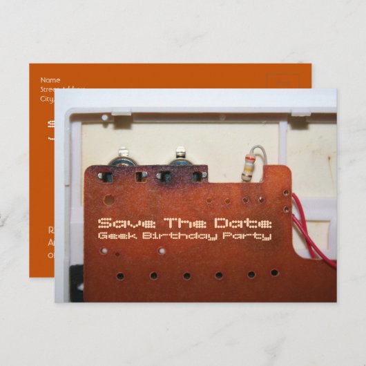 Geek Enregistrer la date 50e Anniversaire Carte po (Devant / Derrière)