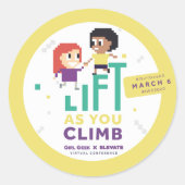 Geek fille X ascenseur + Stickers #IWD2020 Party ( (Devant)
