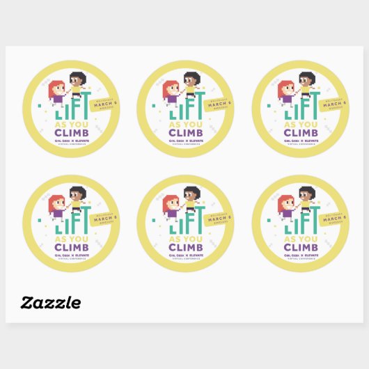 Geek fille X ascenseur + Stickers #IWD2020 Party ( (Feuille)