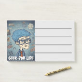 Geek for Life Funny Sarcastic Nerdy AI Generated Post-it® Notes (Op bureau)
