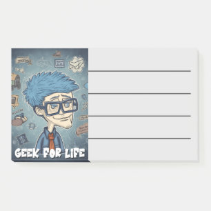 Geek for Life Funny Sarcastic Nerdy AI Generated Post-it® Notes