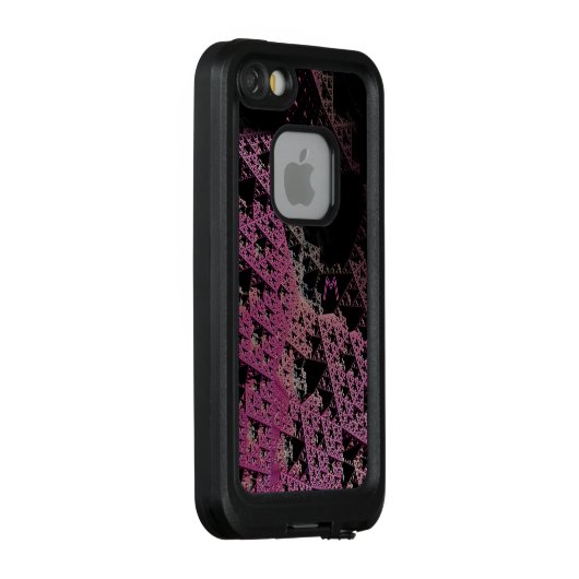 geek fractal 3D Monogramme Coque personnalisé 2 (Dos/Droite)