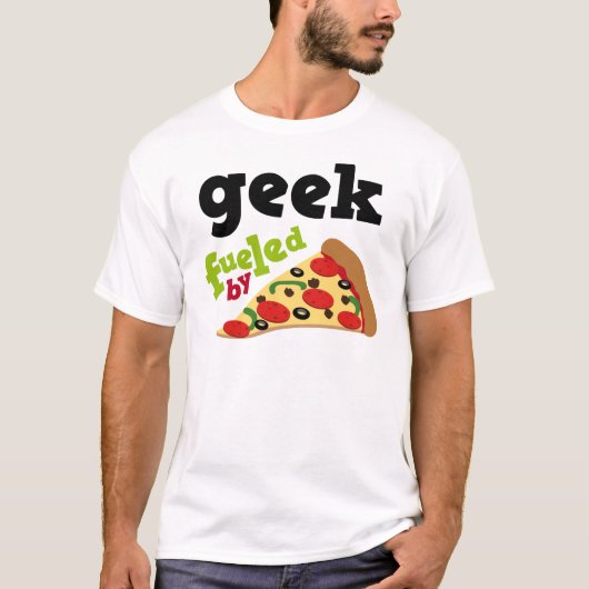 Geek (Funny) Pizza T-shirt (Voorkant)