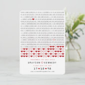 Geek geprogrammeerd voor liefde eenvoudige binaire save the date (Staand voorkant)