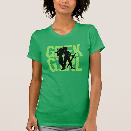Geek Girl Green T-shirt (Voorkant)