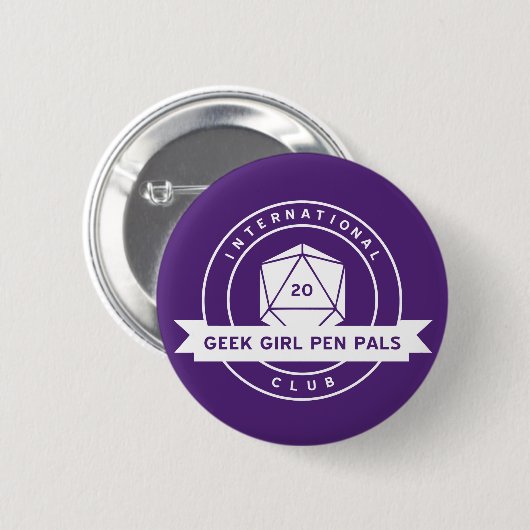 Geek Girl Pen Pals Pijn Ronde Button 5,7 Cm (Voorkant /achterkant)