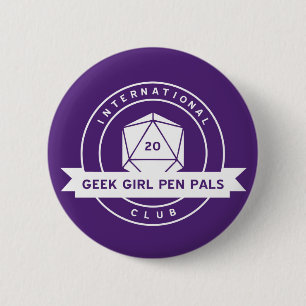 Geek Girl Pen Pals Pijn Ronde Button 5,7 Cm