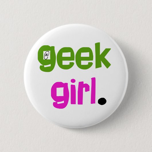 Geek Girl Ronde Button 5,7 Cm (Voorkant)