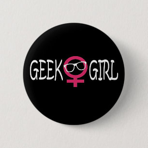 Geek Girl Ronde Button 5,7 Cm