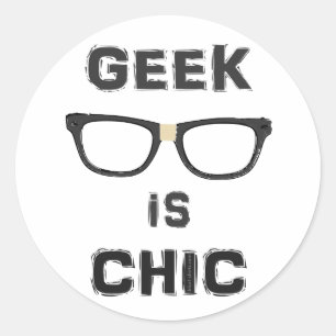 Geek is afbeelding ronde sticker