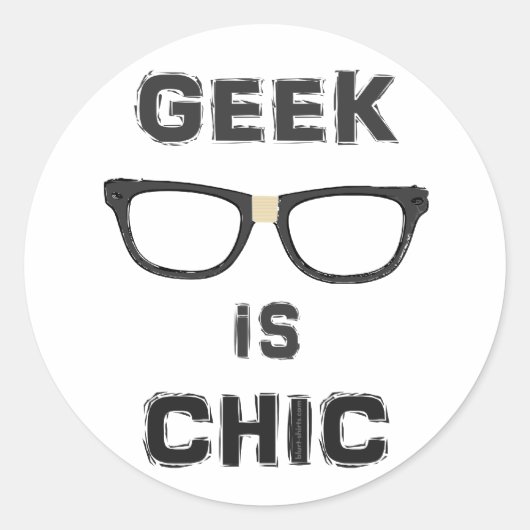 Geek is afbeelding ronde sticker (Voorkant)
