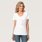 Geek Liefde DNA Sequence Graphic T-shirt, Cool Sci T-shirt (Voorkant volledig)