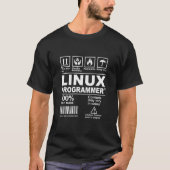 Geek Linux programmeur grappige definitie T-shirt (Voorkant)