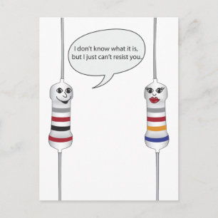 Geek Love Electronics kan je niet weerstaan grappi Briefkaart