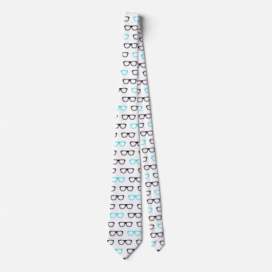 geek lunettes bleu geek masculin cravate (Devant)