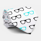 geek lunettes bleu geek masculin cravate (Roulé)