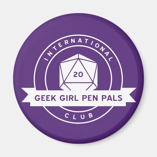 Geek Meisje Pen Pals Magnet Magneet (Voorkant)