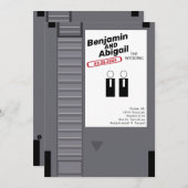 Geek moderne Nerd Gamer Vintage Retro Invitation (Devant / Derrière)