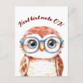Geek Nerd Bird Aankondigingskaart (Voorkant)