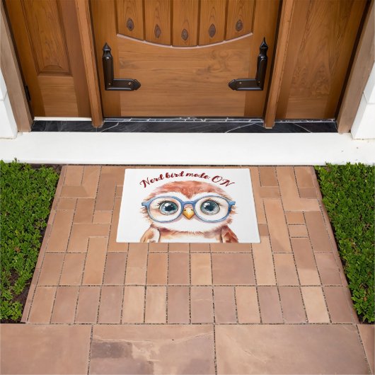 Geek Nerd Bird Deurmat (Buiten)