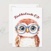 Geek Nerd Bird Feestdagenkaart (Voorkant / Achterkant)
