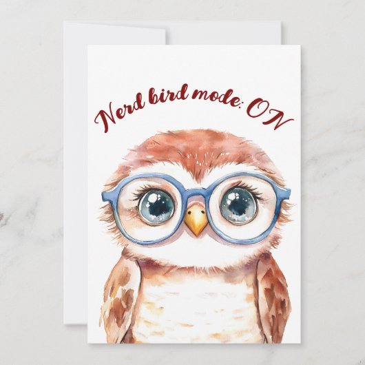 Geek Nerd Bird Feestdagenkaart (Voorkant)