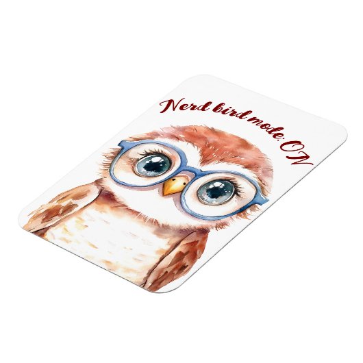Geek Nerd Bird Magneet (Linkerzijde)