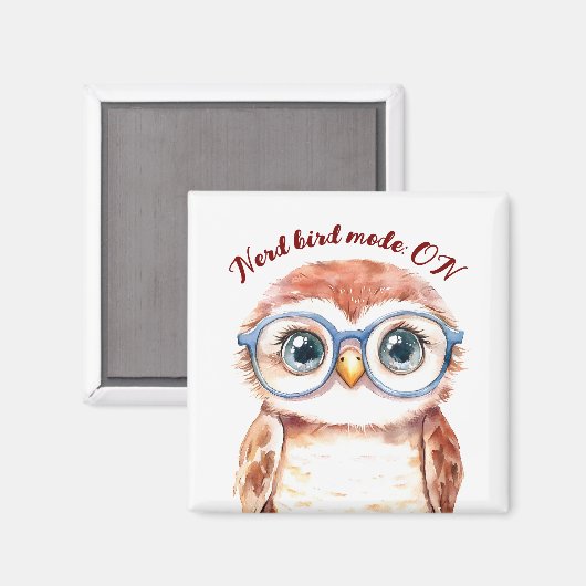 Geek Nerd Bird Magneet (Voorkant / Achterkant)