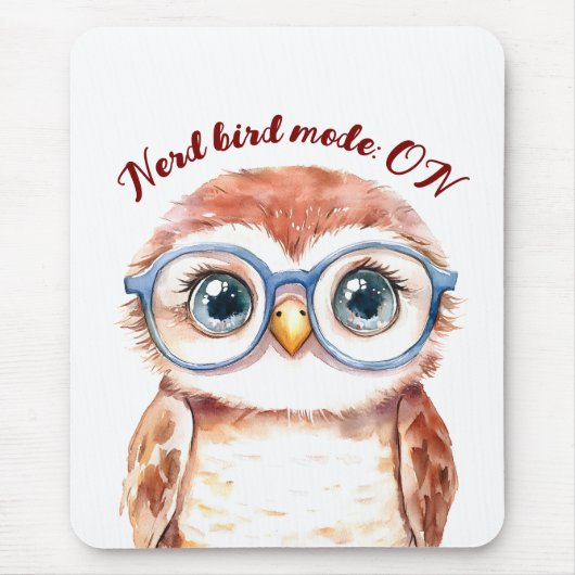 Geek Nerd Bird Muismat (Voorkant)