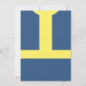 Géek Nerd Joueur Moderne Invitation Caveau Bleu Or (Dos)