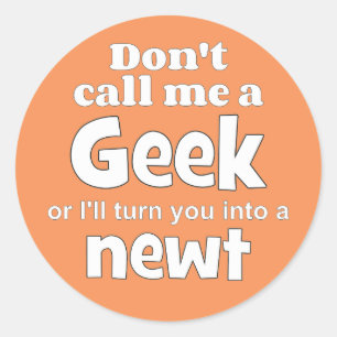 Geek newt wf ronde sticker