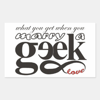 Geek & Oneindige Liefde Rechthoekige Sticker