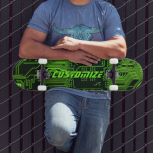 Geek Out Aangepaste PCB Groene Elektronische Circu Skateboard