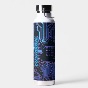 Geek Out Custom PCB Blauw Elektronische Circuit Bo Waterfles