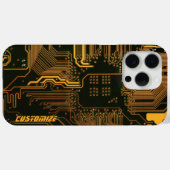Geek Out Custom PCB Sinaasappel Circuit Board Case-Mate iPhone Case (Achterkant (horizontaal))