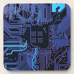 Geek Out Nerd PCB Blauwe Elektronische Circuit Boa Bier Onderzetter