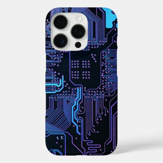 Geek Out Nerd PCB Blauwe Elektronische Circuit Boa Case-Mate iPhone Case (Achterkant)