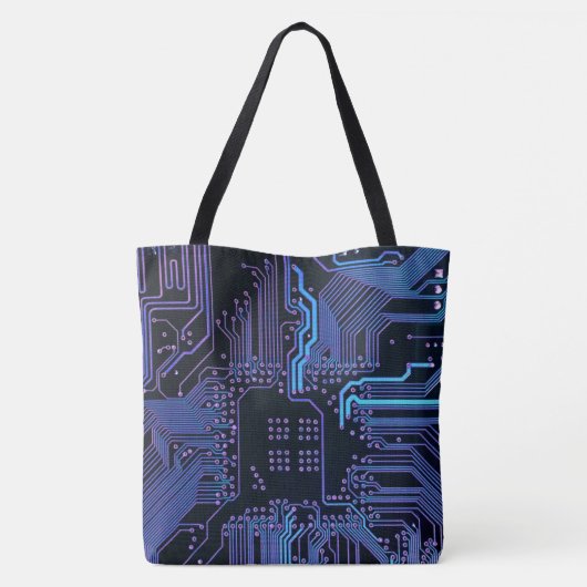 Geek Out Nerd PCB Blauwe Elektronische Circuit Boa Draagtas (Achterkant)