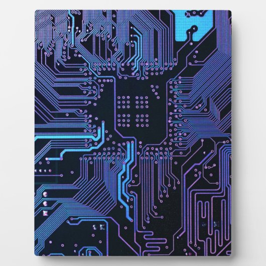 Geek Out Nerd PCB Blauwe Elektronische Circuit Boa Fotoplaat (Voorkant)