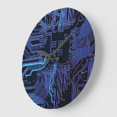 Geek Out Nerd PCB Blauwe Elektronische Circuit Boa Grote Klok (Hoek)