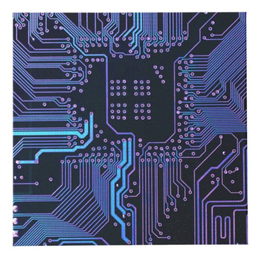 Geek Out Nerd PCB Blauwe Elektronische Circuit Boa Kubus (Rechts)
