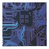 Geek Out Nerd PCB Blauwe Elektronische Circuit Boa Kubus (Voorkant)