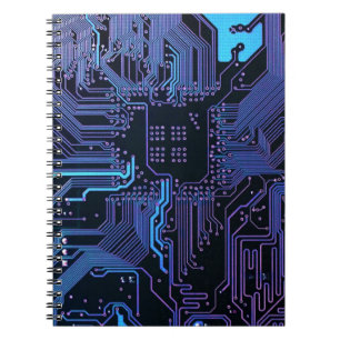 Geek Out Nerd PCB Blauwe Elektronische Circuit Boa Notitieboek