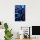 Geek Out Nerd PCB Blauwe Elektronische Circuit Boa Poster (Thuiskantoor)