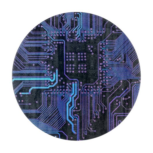 Geek Out Nerd PCB Blauwe Elektronische Circuit Boa Snijplank (Voorkant)