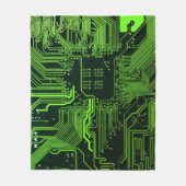 Geek Out Nerd PCB Groene Elektronische Circuit Boa Fleece Deken (Voorkant)