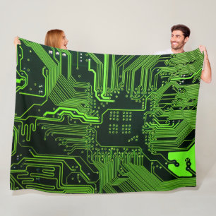 Geek Out Nerd PCB Groene Elektronische Circuit Boa Fleece Deken