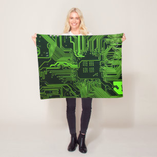 Geek Out Nerd PCB Groene Elektronische Circuit Boa Fleece Deken