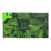 Geek Out Nerd PCB Groene Elektronische Circuit Boa Kussensloop (Achterkant-Rechts)